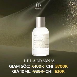 Nước Hoa Unisex Le Labo Santal 33 EDP 100ml