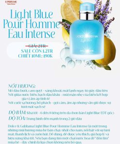 Nước hoa nam Dolce & Gabbana D&G Light Blue Pour Homme Tester 125ml – hương thơm nam tính, tươi mát đầy lôi cuốn. Uperfume – shop nước hoa nam Đà Nẵng chính hãng, giá tốt.