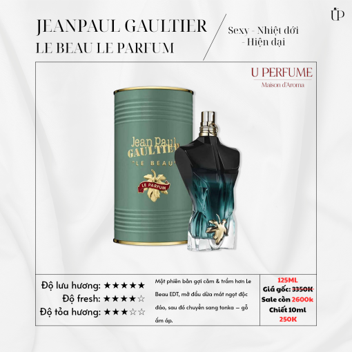 Nước Hoa Nam Jean Paul Gaultier Le Beau Le Parfum