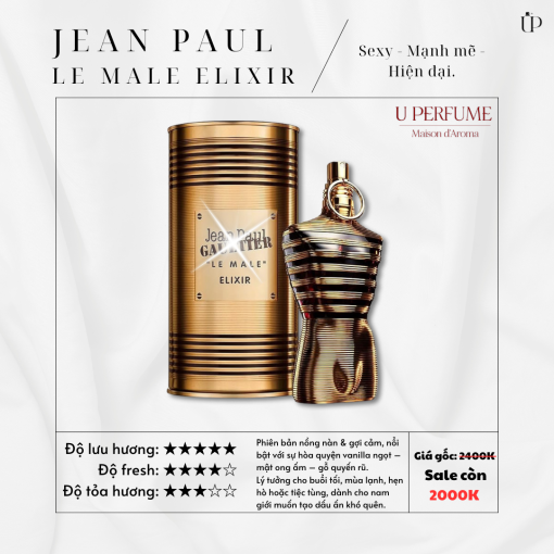 Nước Hoa Nam Jean Paul Gaultier Le Male Elixir 75ml