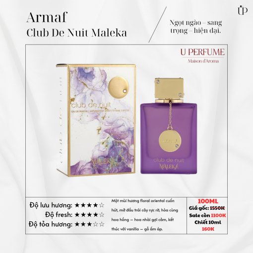 Nước Hoa Nữ Armaf Club De Nuit Maleka EDP