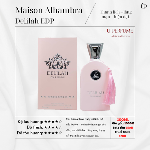 Nước Hoa Nữ Maison Alhambra Delilah EDP