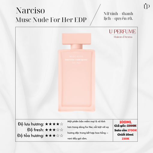 Nước Hoa Nữ Narciso Rodriguez Musc Nude For Her EDP