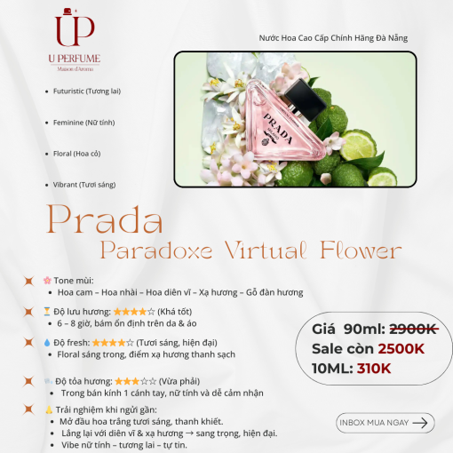 Nước Hoa Nữ Prada Paradoxe Virtual Flower EDP 90ml