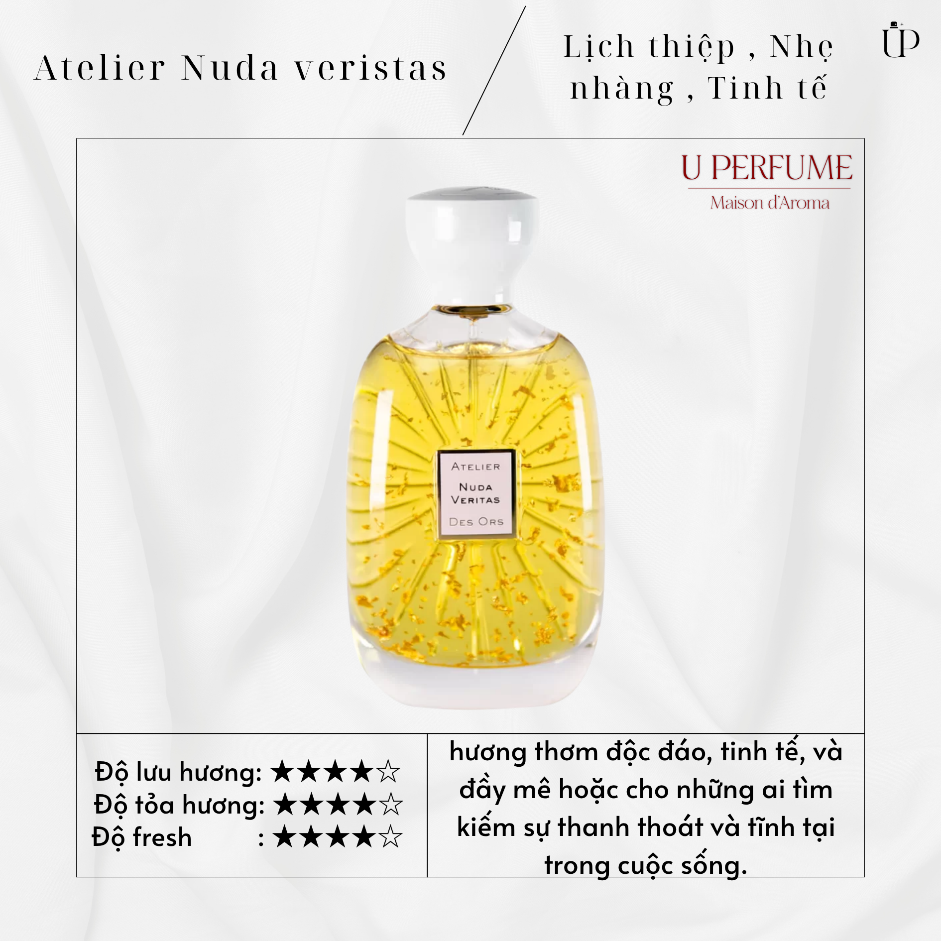 Nước Hoa Unisex Atelier Des Ors Nuda Veritas