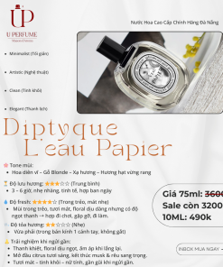 Nước Hoa Unisex Diptyque L’Eau Papier EDT