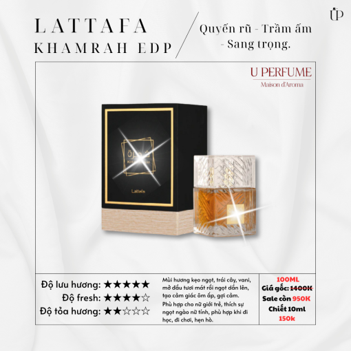 Nước Hoa Unisex Lattafa Perfumes Khamrah EDP