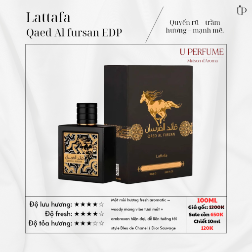 Nước Hoa Unisex Lattafa Qaed Al fursan EDP