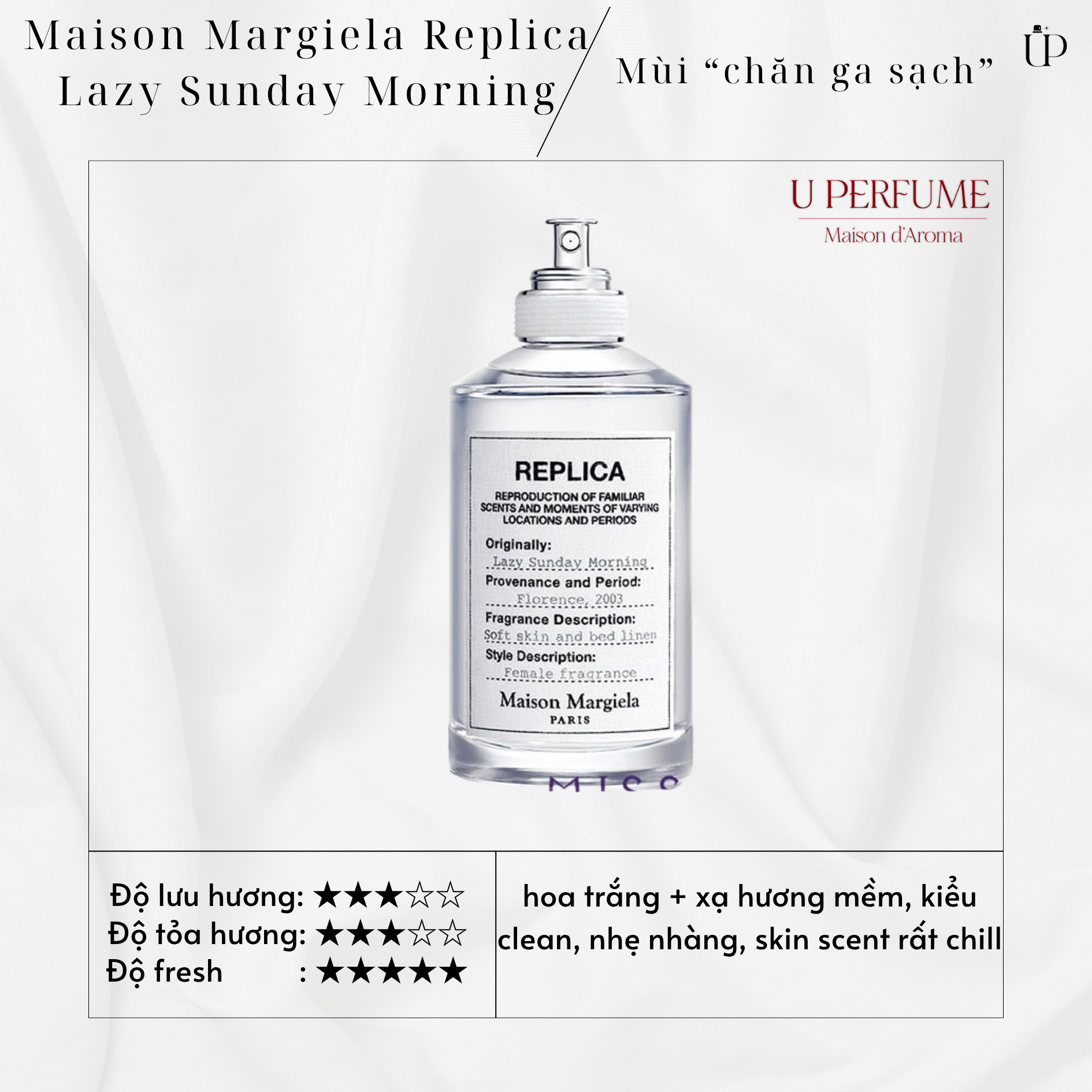 Nước Hoa Unisex Maison Margiela Replica Lazy Sunday Morning