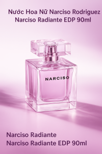 Khám phá thiết kế sang trọng của Narciso Rodriguez Narciso Radiante EDP – chai nước hoa nữ chính hãng với sắc tím hồng cuốn hút, biểu tượng của sự nữ tính và thanh lịch.