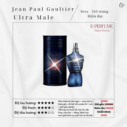 Nước Hoa Nam Jean Paul Gaultier Ultra Male EDT 125ML