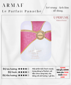 Armaf Le Parfait Panache EDP – nước hoa nữ chính hãng, sang trọng và quyến rũ. Lưu hương bền lâu, giá tốt tại UPerfume – shop nước hoa nữ Đà Nẵng.
