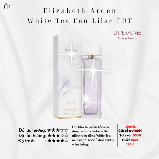 Nước Hoa Nữ Elizabeth Arden White Tea Eau Lilac EDT 100ML