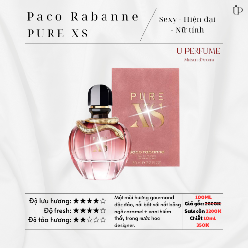 Nước Hoa Nữ Paco Rabanne Pure XS For Her 80ML