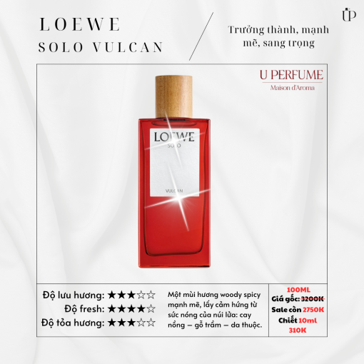 Nước hoa nam Loewe Solo Vulcan EDP 100ML Chính Hãng