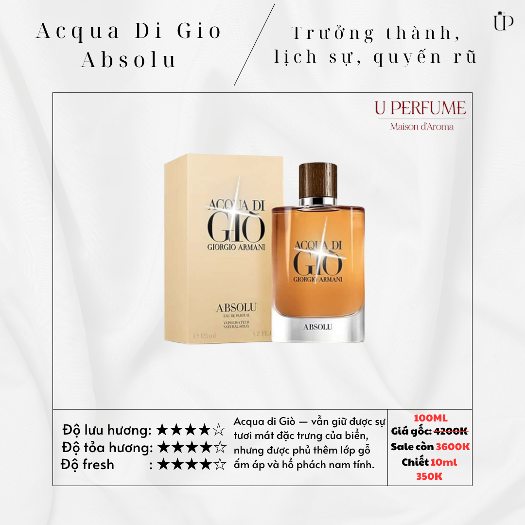 Nước Hoa Nam Giorgio Armani Acqua Di Giò Absolu
