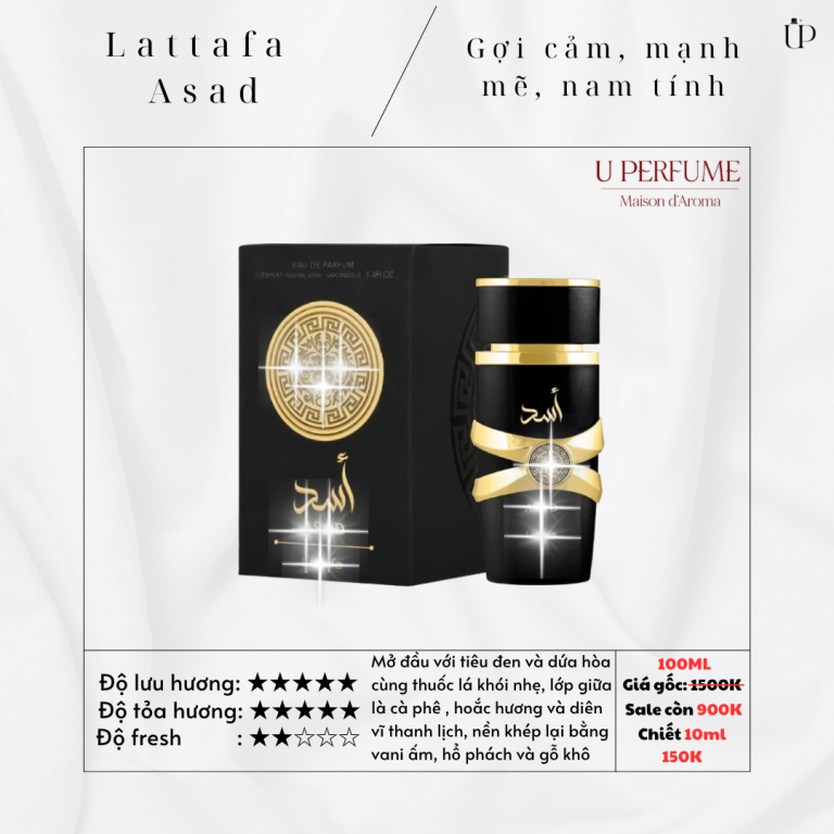 Nước Hoa Nam Lattafa Asad EDP