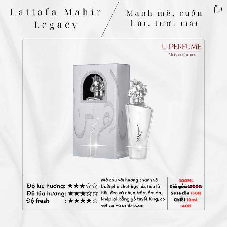Nước Hoa Nam Lattafa Maahir Legacy EDP