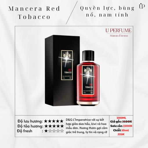 Nước Hoa Nam Mancera Red Tobacco EDP