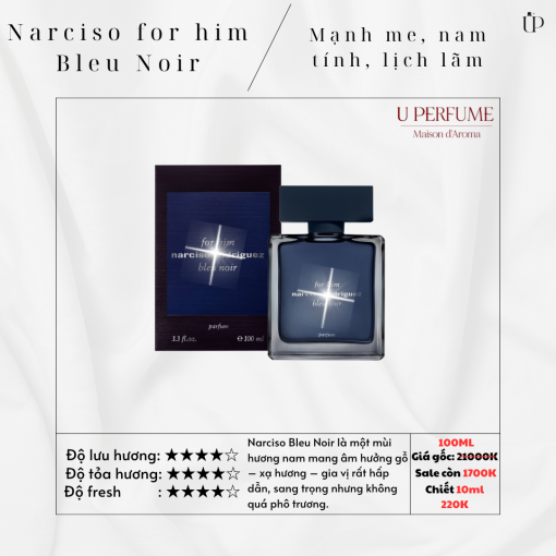Nước Hoa Nam Narciso Rodriguez For Him Bleu Noir EDP