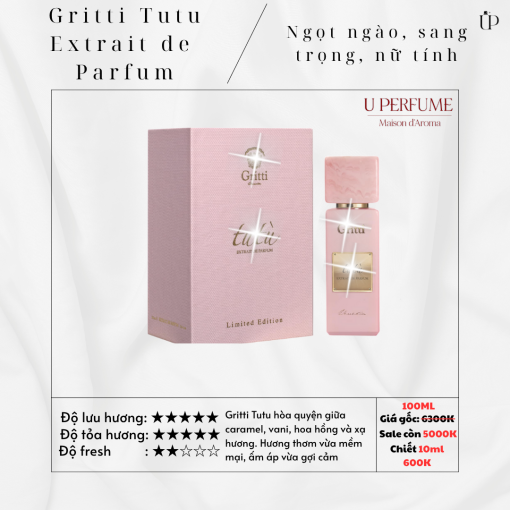 Nước Hoa Nữ Gritti TuTù Extrait De Parfum