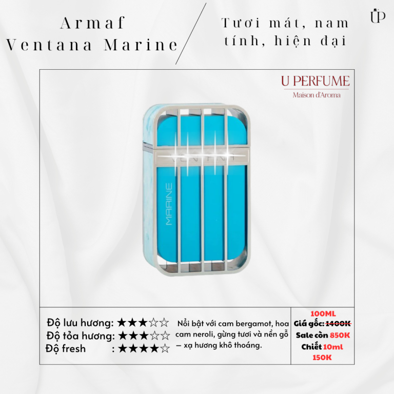 Nước Hoa Unisex Armaf Ventana Marine EDP