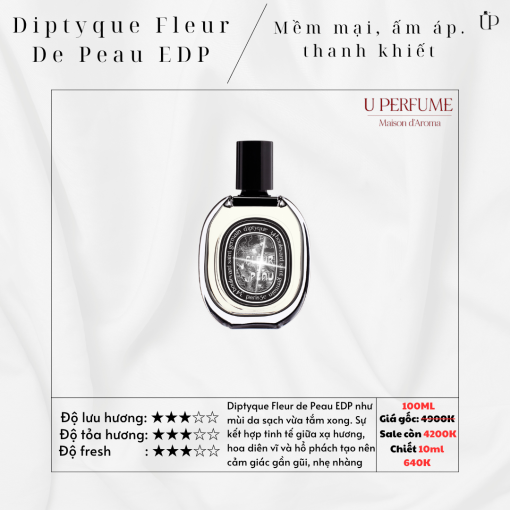 Nước Hoa Unisex Diptyque Fleur de Peau EDP