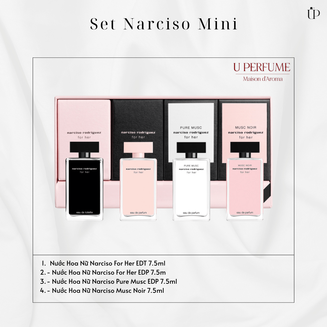 Set Nước Hoa Nữ Narciso Rodriguez For Her Collection ( 4x 7.5ML)