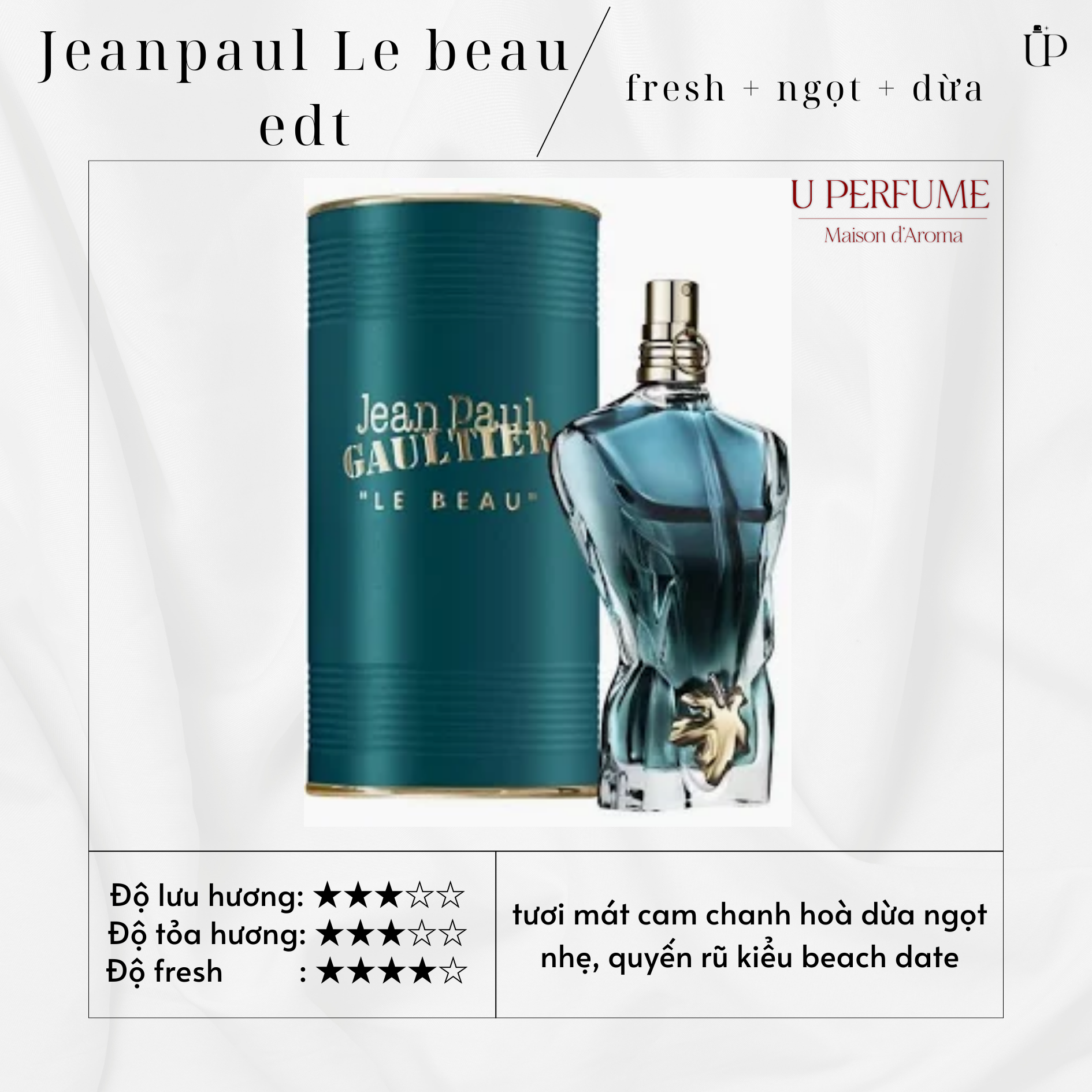 Nước Hoa Nam Jean Paul Gaultier Le Beau EDT