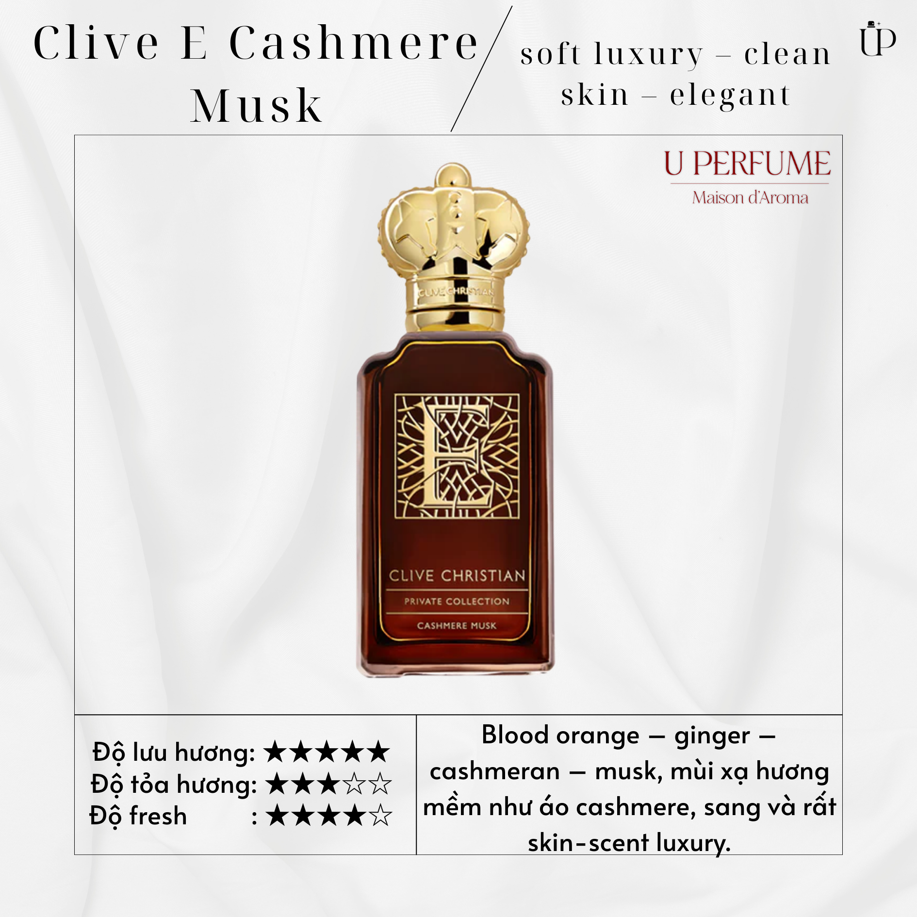 Nước Hoa Unisex Clive Christian E Cashmere Musk