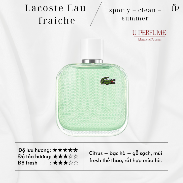 Nước hoa nam Lacoste L.12.12 Blanc Eau Fraiche