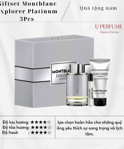 Giftset Nước Hoa Nam Montblanc Explorer Platinum 3pcs