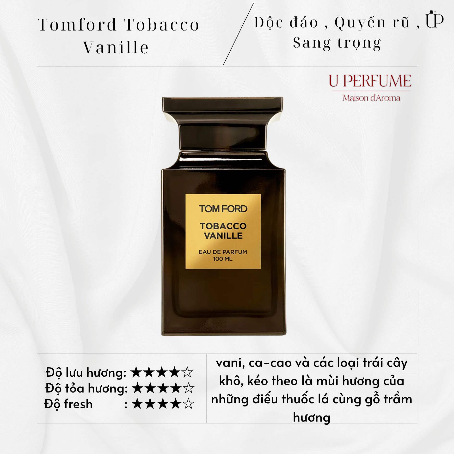 Nước Hoa Unisex Tom Ford Tobacco Vanille